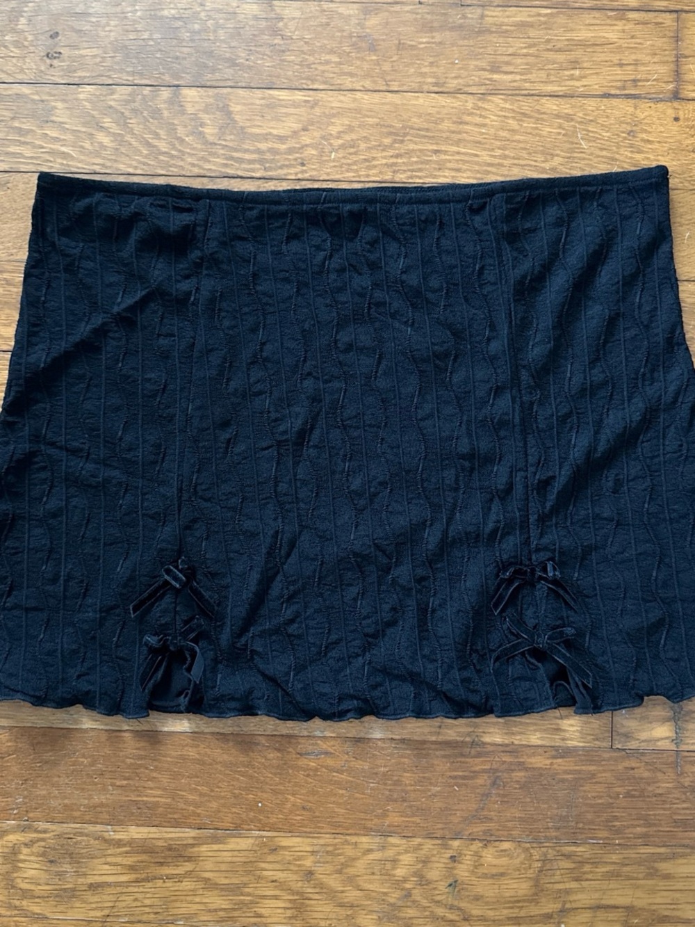 The Ross Mesh Bow Mini Skirt